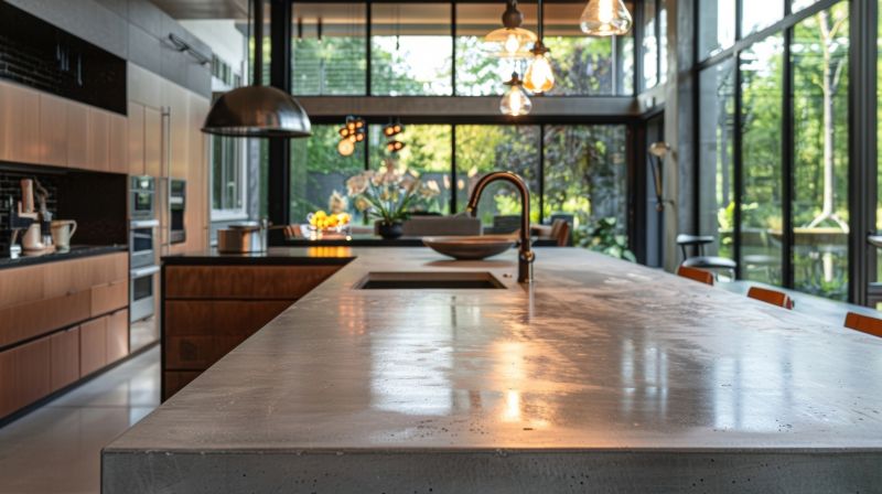 Poured Countertop Installation in Sonoma County, CA